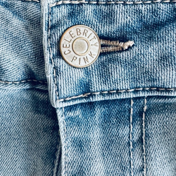 CELEBRITY PINK Denim Distressed Women Shorts - Picture 7 of 10